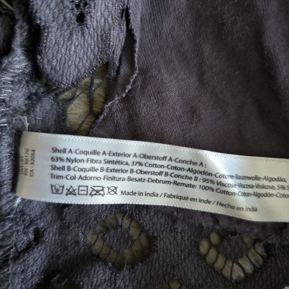 Free People Adella Bralette Charcoal Size Large - Picture 12 of 12